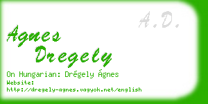 agnes dregely business card